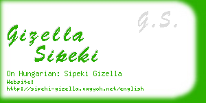 gizella sipeki business card